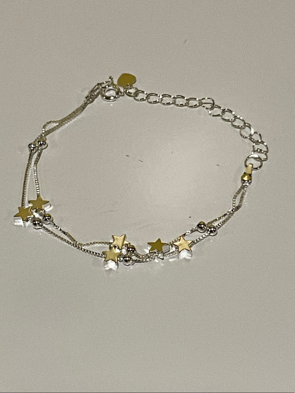 Silver Star Double-Strand Anklet Bracelet